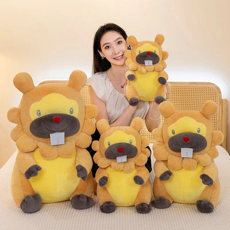 70cm Kawaii Pokemon Bidoof Plush Toy Bidoof Stuffed Doll Sleeping Pillow Cute Plushie Kids Birthday Gift for Children Wholesale