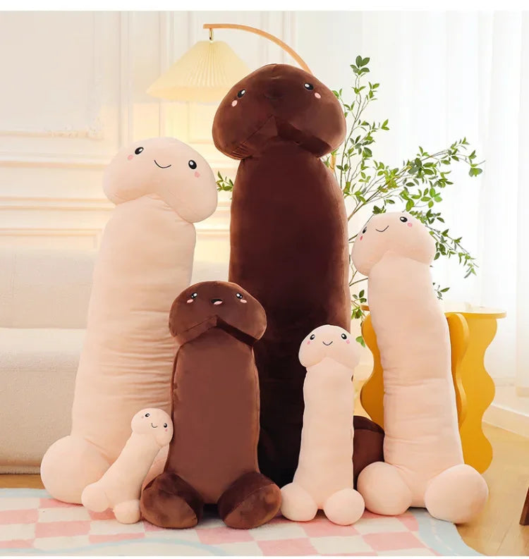 105cm Big Size Trick Penis Plush Kawaii Soft Simulation Dick Plushie Real-life Penis Pillow Sexy Hugging Pillow Girlfriend Gifts
