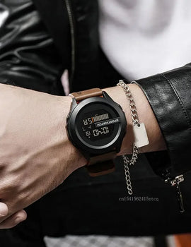 LED Electronic Watch 50m Waterproof Luminous Adjustable Silicone Band Men Women Sports Wristwatch Smartwatch