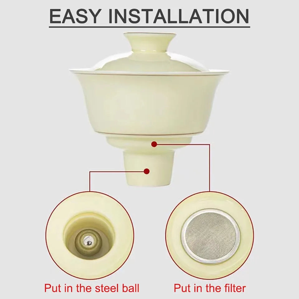 Tea Set Ceramics Tea Cup Set  Induction Brewing Infuser Teapot Classical Kung Fu Tea Set Office Fine Gift