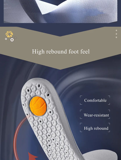 1Pair Sport Shoes Insoles Men Comfort Running Baskets Insole for Feet Shock Absorption Thick Shoe Sole Non Slip Shoe Pads