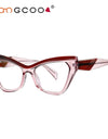 Optical Prescription Computer Blue Blocking Eyeglasses Anti-Blue Light Cat-Eye Frames Customizable Reading Women
