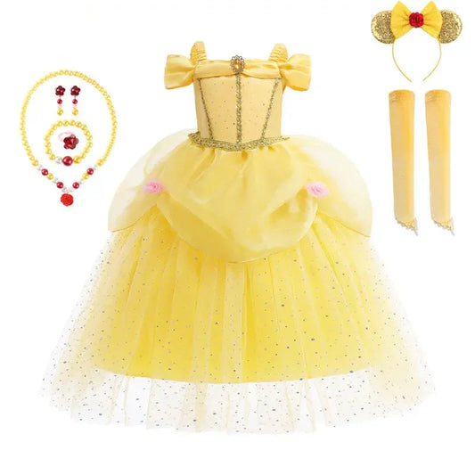 Yellow Princess Cosplay Party Dress