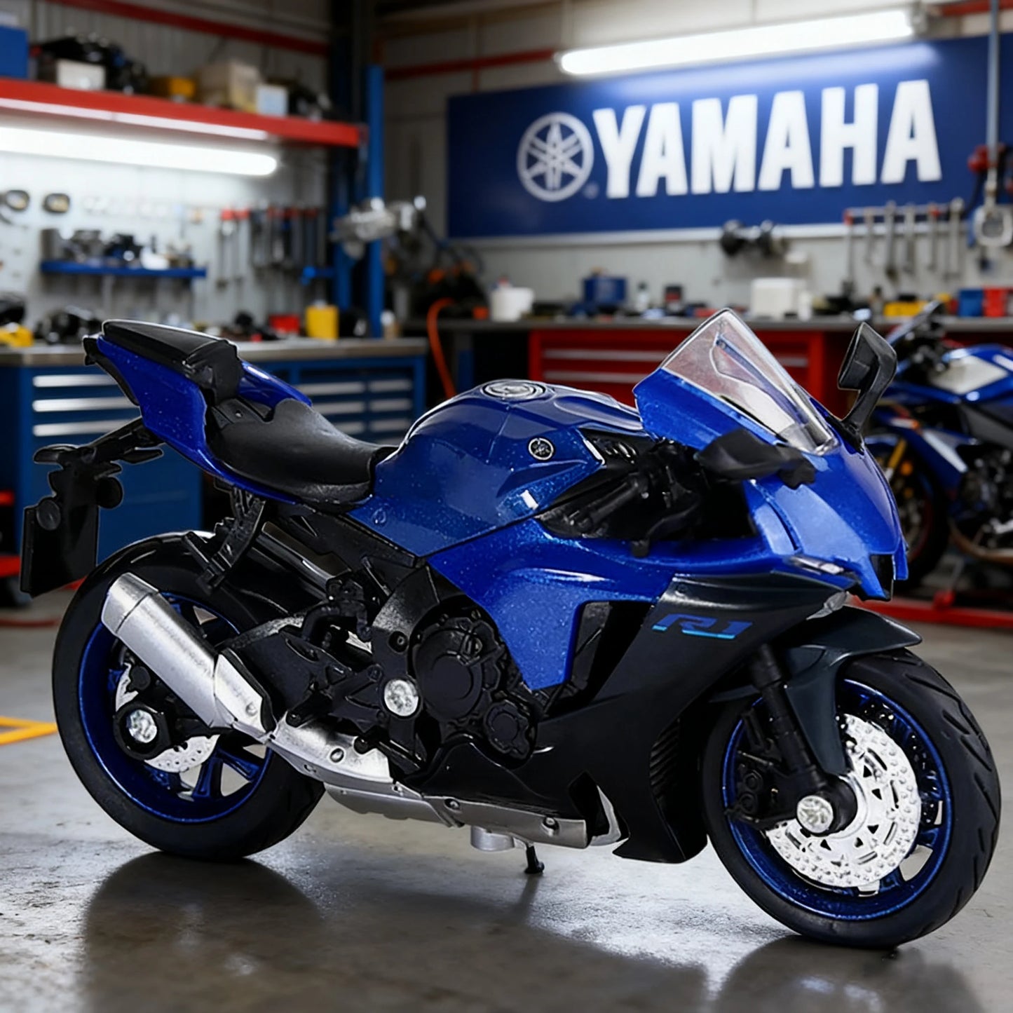 1/18 Suzuki Hayabusa GSX1000R YZF-R1 Motorcycle Model Toy Vehicle Collection Autobike Shork-Absorber Off Road Autocycle Toys Car