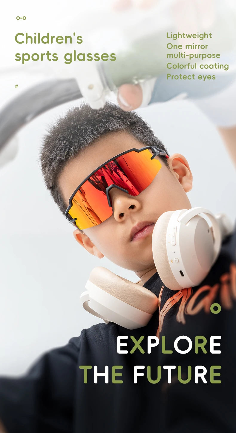 Bike Glasses Polarized UV400 Sun Protection Bicycle Goggles Boys Girls Sports Running MTB Road Sunglasses