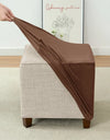 1PC Stretch Square Ottoman Stool Covers Super Soft Velvet stool Cover Elastic All-inclusive Footrest Slipcovers for Living Room