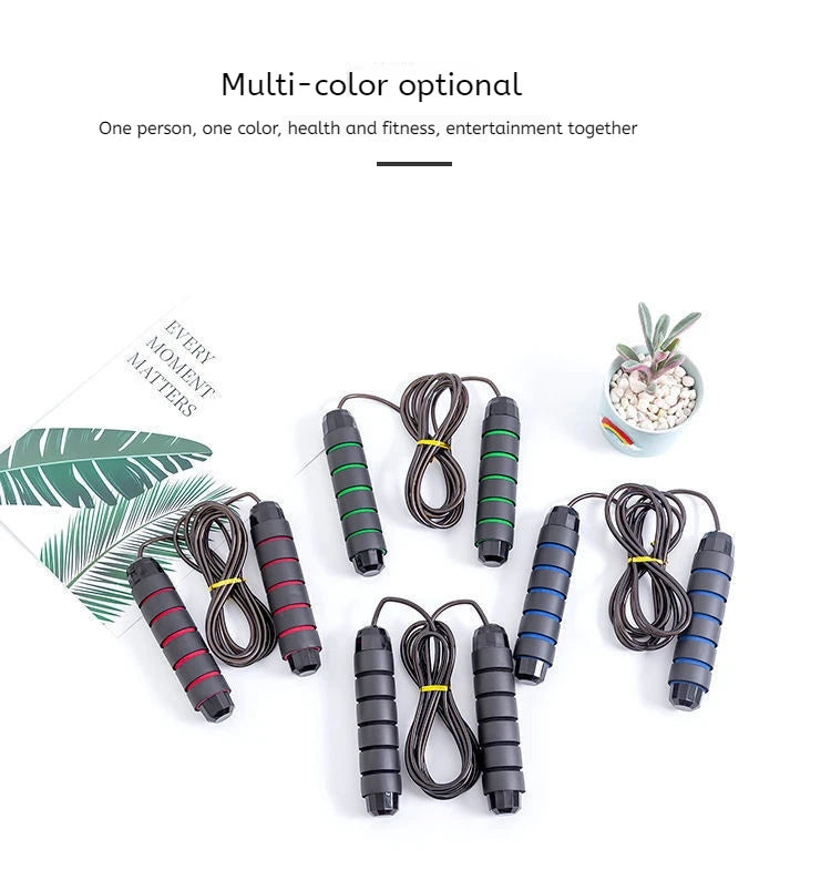 Jump Rope Adjustable Steel Skipping Rope Rapid Speed Jumping Rope Foam Handle Exercise Fitness Home Gym