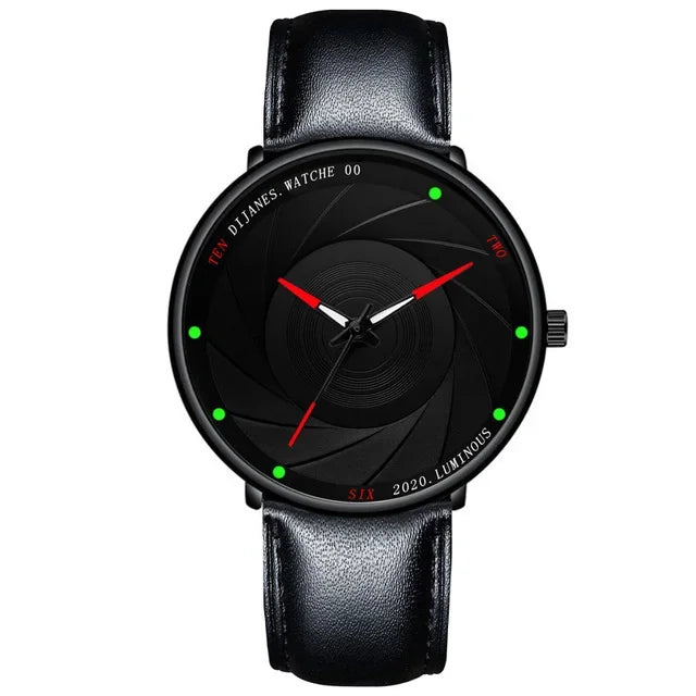 Minimalist Men's Fashion Watches Ultra Thin Stainless Steel Mesh Belt Quartz Wrist Watch Men Casual Leather Clock