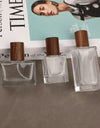5pcs 30ml 50ml Beech and Walnut Wood Cap Emrty Portable High-end Perfume Split Glass Spray Bottle Large Capacity Replacement
