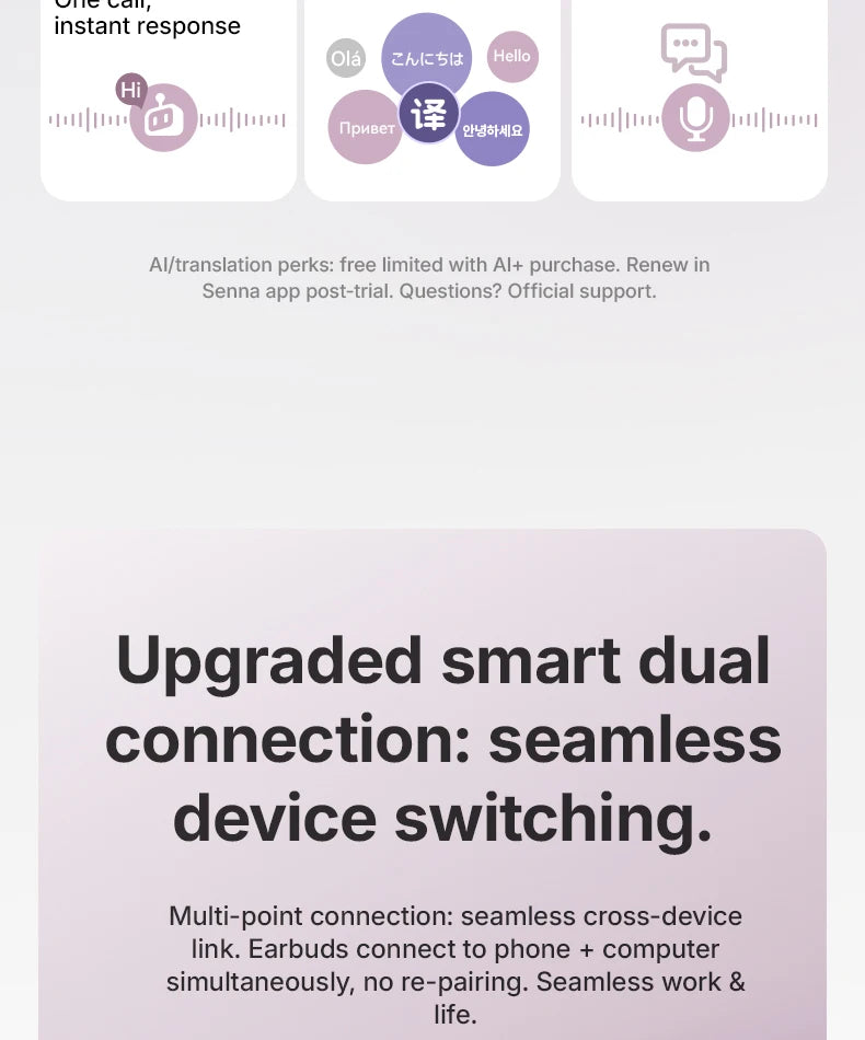 F60 Open Ear 360° Panoramic Sound Headphones Deep Bass Earphones Hi-Pure Original High Lossless Quality Sound Headset