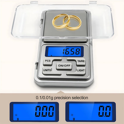 0.01g 500g Jewelry Scales Weight Diamond Balance Kitchen Weighing Digital Pocket Mini Scale Bathroom