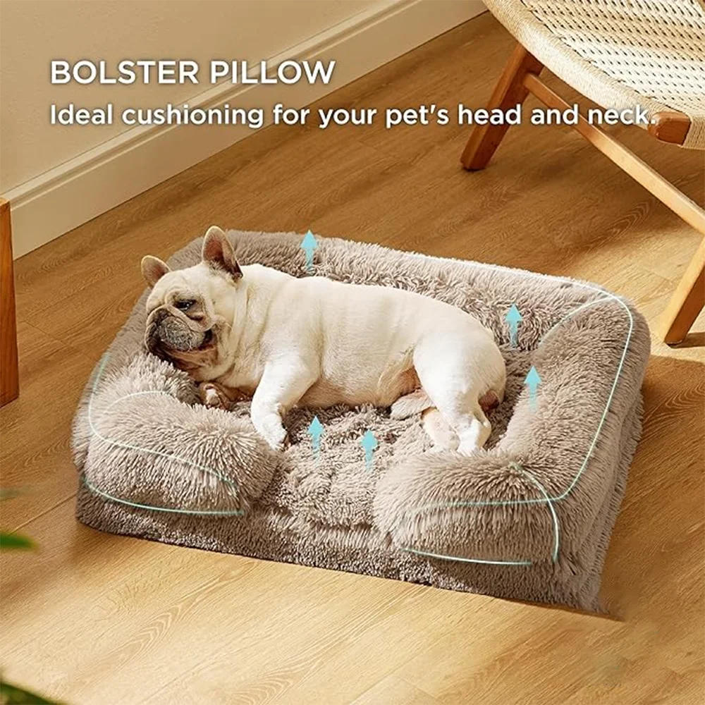 Winter Plush Pet Bed Sofa for Dogs and Cats