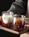1/2/4PCS Double Wall Clear Glass Coffee Mugs Double Insulated Glass Cup For Hot Cold Beverages Cappuccino Espresso Cup