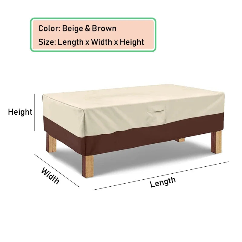 HEAVY DUTY Outdoor Garden Furniture Cover for Sofa Table Chair Patio Waterproof Wind-Proof Anti-UV Against Rain Snow
