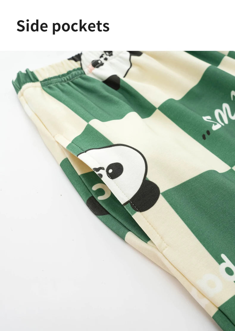 Women’s Winter 100% Cotton Pajama Set – Loose Fit, Turn-Down Collar, Long Sleeves, Cute Pink