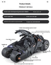 1:18 Batmobile Tumbler Alloy Diecast Model Sound Light Car Spray Function Toy Display Ornament Toys For Gift For