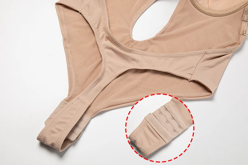 Women U Plunge Backless Bodysuit Shapewear – Deep V-Neck Tummy Control Body Shaper