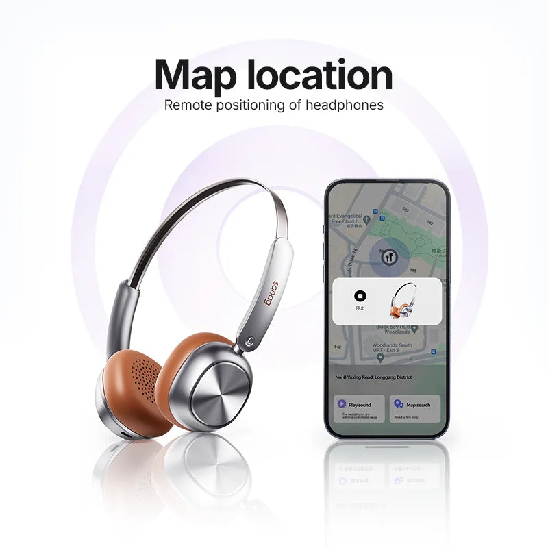 D20S Retro Headband Headphones Bluetooth 5.4 Sport Earbuds HiFi Sound Noise Cancelling Headband Earphones for Running