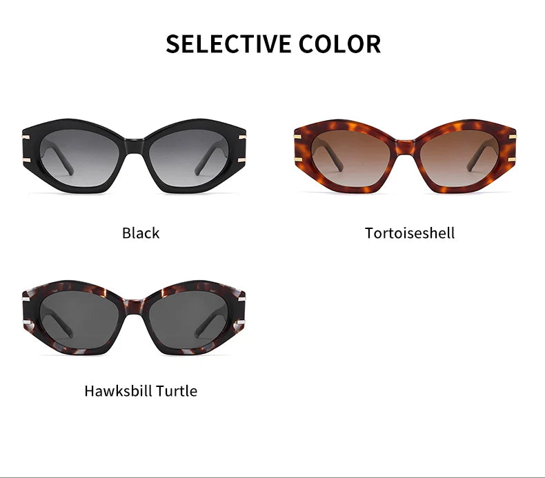 Cat Eye Acetate Polarized UV400 Avant-Garde Fashion Sunglasses for Women Luxury Party Eyewear