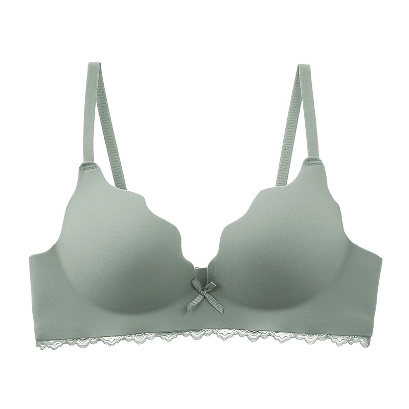 Women’s Brand Low-Cut Push-Up Bra – Soft, Comfortable Wireless Fashion Bralette