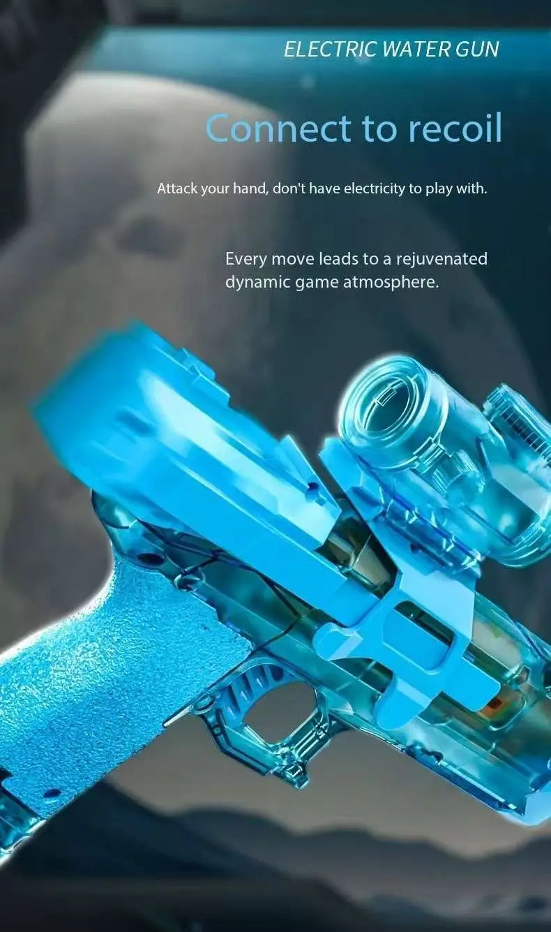 Electric Automatic Suction Water Gun Rechargeable Water Blaster for Outdoor Beach and Pool Activities
