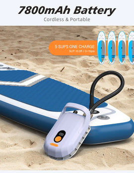 12V DC Sup Pump Rechargeable Electric Inflatable Deflatable Inflator for Surfing Paddle Board Boat Kayak