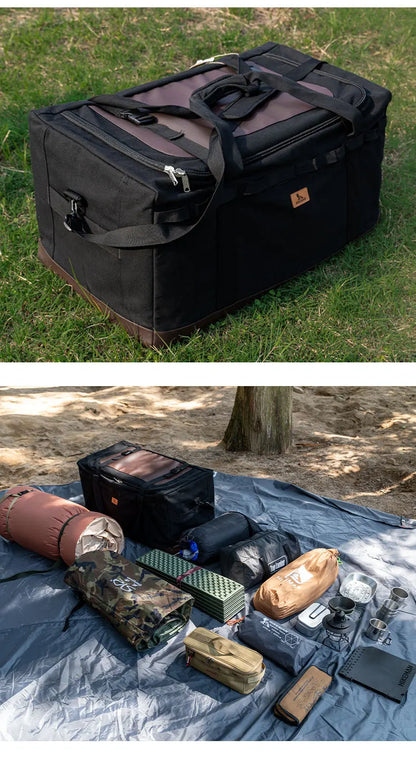 120L Outdoor Camping Storage Bag Large Capacity Picnic Bag Cooker Stove Canvas Storage Bag