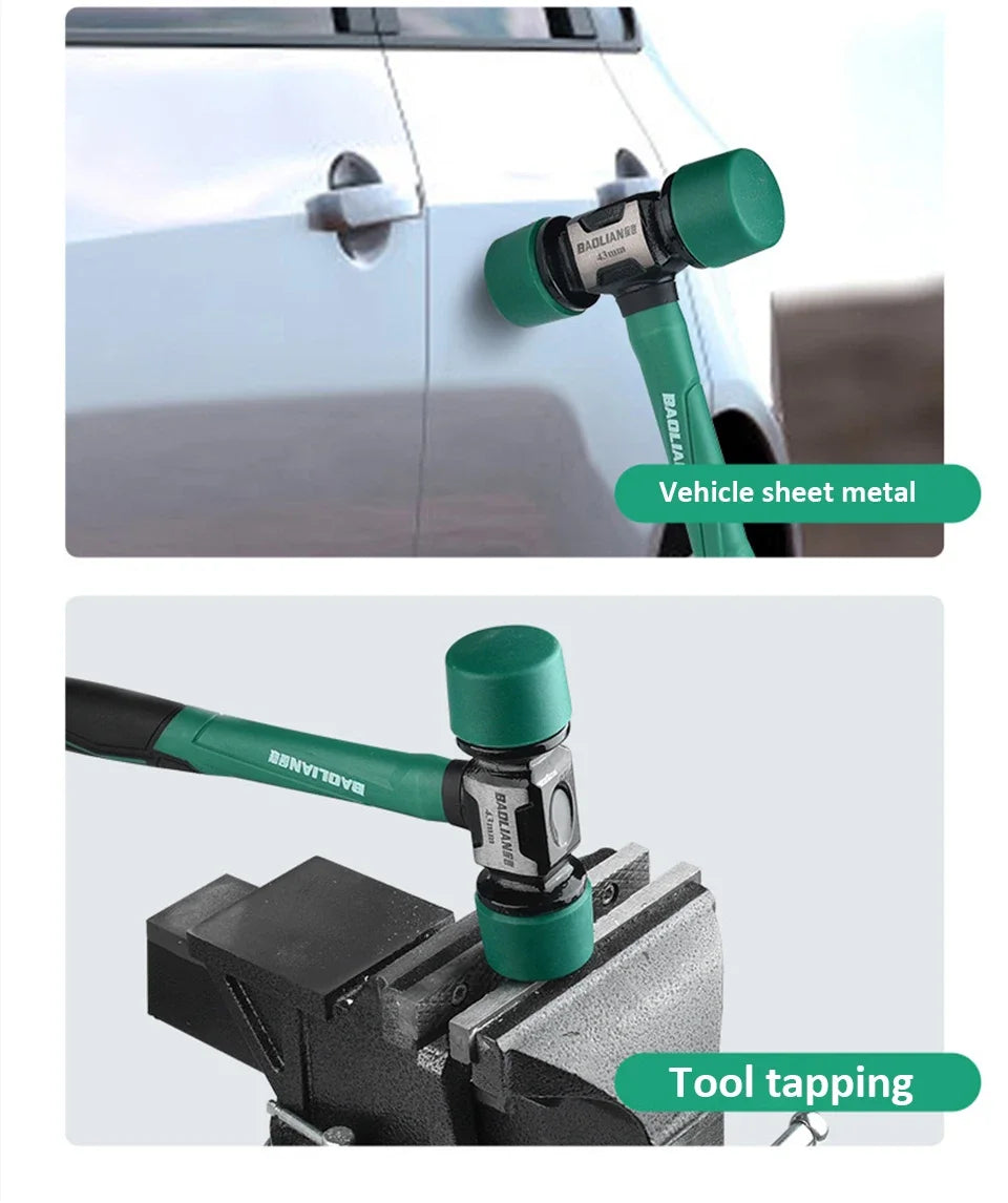 Rubber Hammer Transformable Multifunctional High Resilience Rubber Hammer Anti-vibration and Non-slip Professional Work Tools