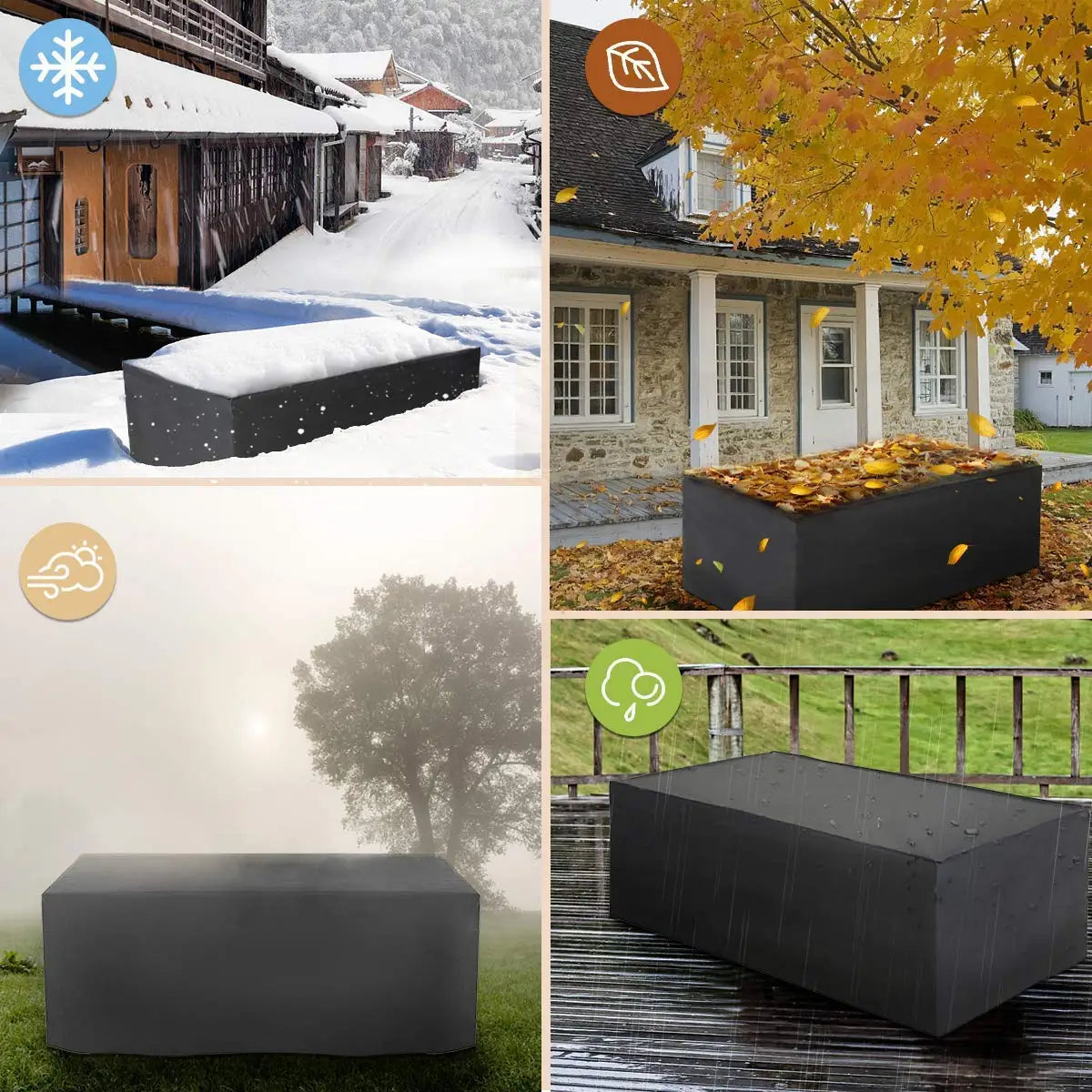 Waterproof Outdoor Patio Furniture Cover 210D Garden Sofa Table Chair Dustproof Rain Snow Protector Green