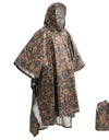 3 In 1 Outdoor Military Waterproof Men Raincoat Women Awning From The Rain Motorcycle Rain Poncho Picnic Mat