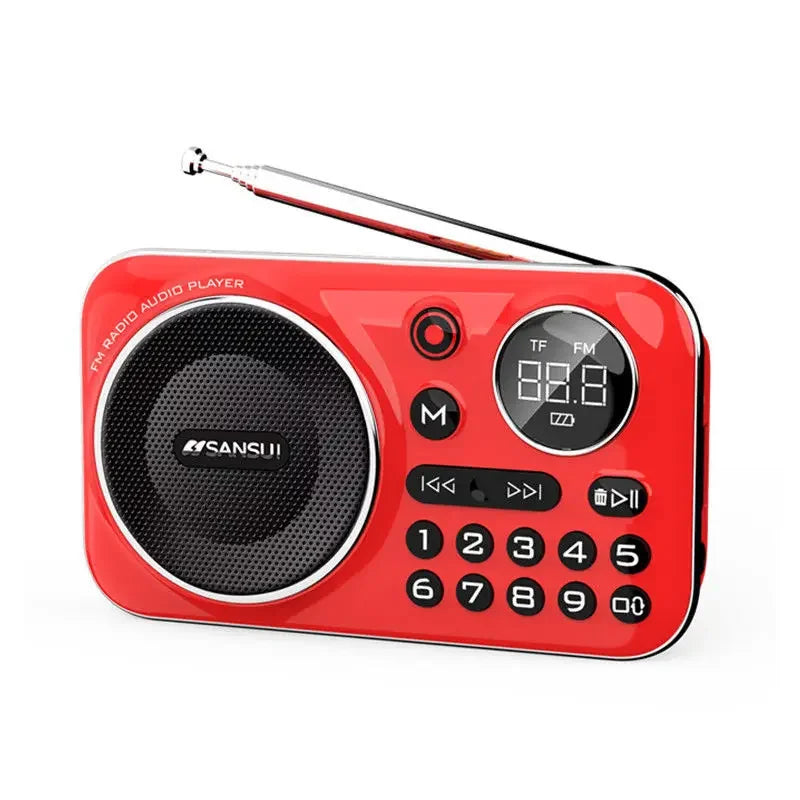 SANSUI F21 Mini Bluetooth Speaker FM Radio 70MHz-108MHz Supports FLAC APE TF Card Outdoor USB Music Box Player Recording Device