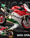 1:9 1199 Panigale H2R Ninja With Spray Alloy Motorcycle Model Toy Vehicle Collection Sound and Light Off Road Autocycle Toys Car