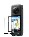 2PCS For Insta360 X3 Curved HD Screen Film Protective Film (Transparent)