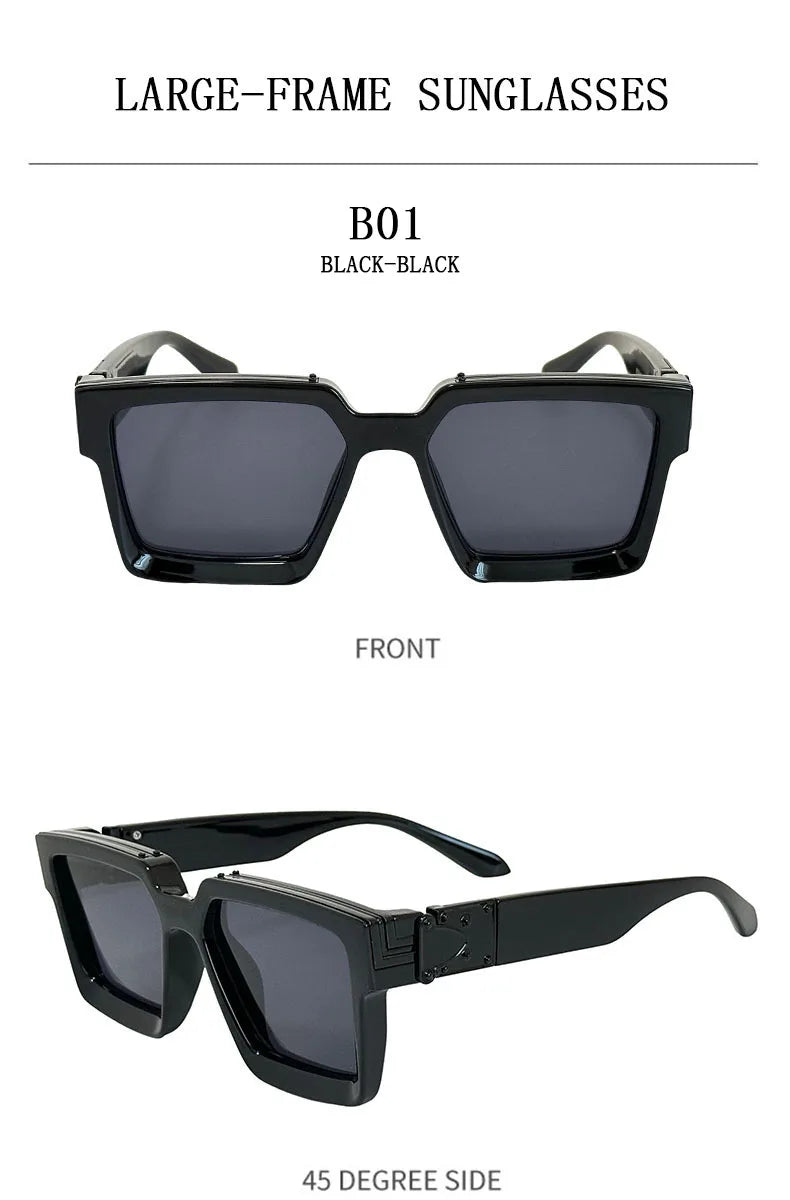 Millionaire Square Sunglasses With UV400 Protection