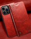 Flip Leather Wallet Phone Case for iPhone 16 15 Pro Max 16E 14 Plus with Magnetic Card Slot Holder Cover