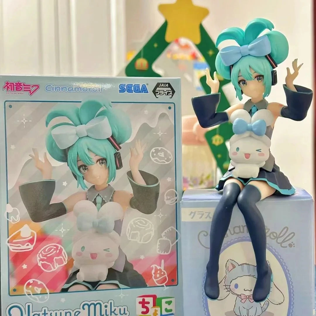 Anime Vocal Girl Figure with Cute Puppy Character PVC Collectible
