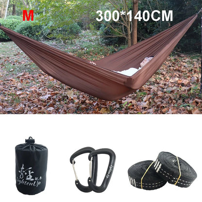 300*140cm Ultralight Hammock 380T (20D) New Parachute Nylon Single Shelter For Hiking Riding And Camping