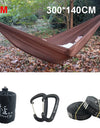 300*140cm Ultralight Hammock 380T (20D) New Parachute Nylon Single Shelter For Hiking Riding And Camping