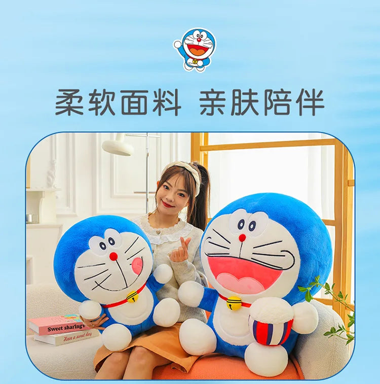Cute Blue Cat Plush Toy Soft Huggable Stuffed Animal