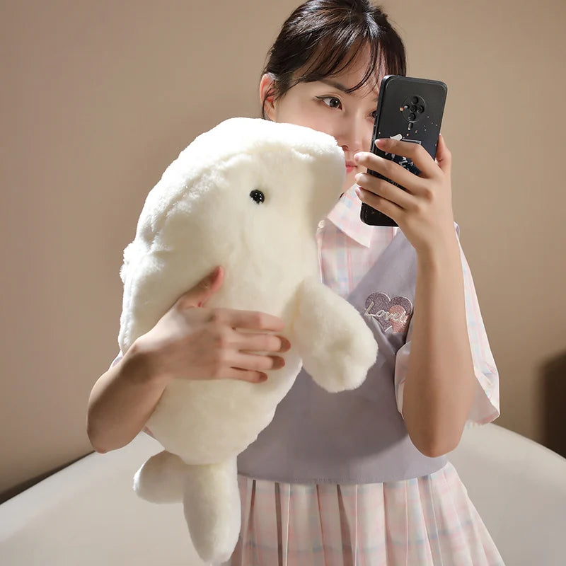 Kawaii Manatee Dugong Plush Stuffed Animal Soft Sea Cow Pillow