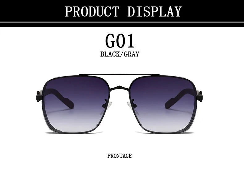 Vintage Square Wooden Frame Sunglasses With UV400 Protection