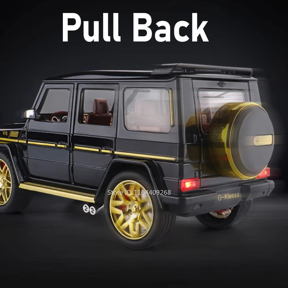1:24 G63 GLE350 Toy Car Model Alloy Diecast Pull Back Doors Opened Sound Light Models Vehicle Toys for Boys Birthday Gifts