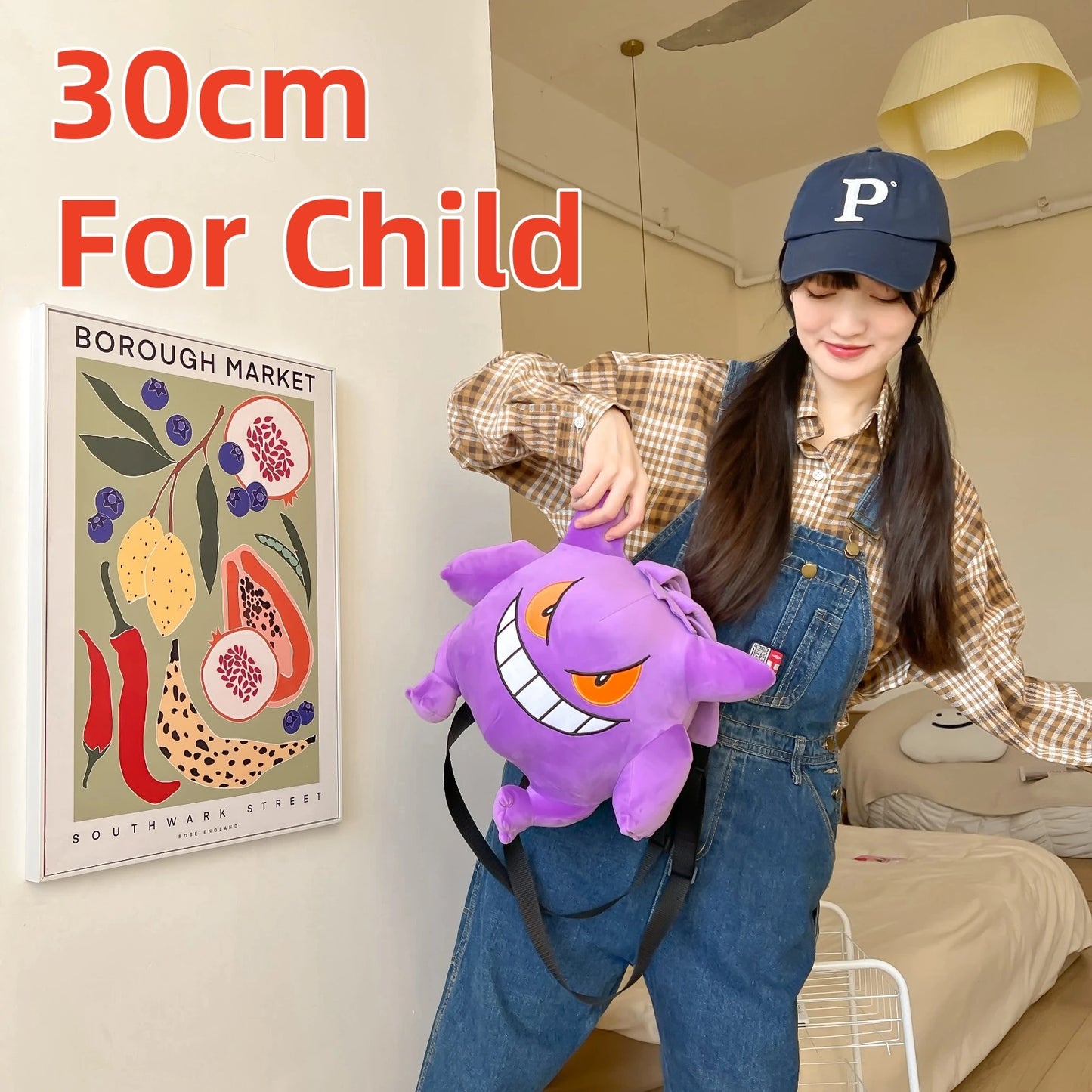 Kawaii Pokemon Plush Backpack Soft Cartoon Shoulder Bag