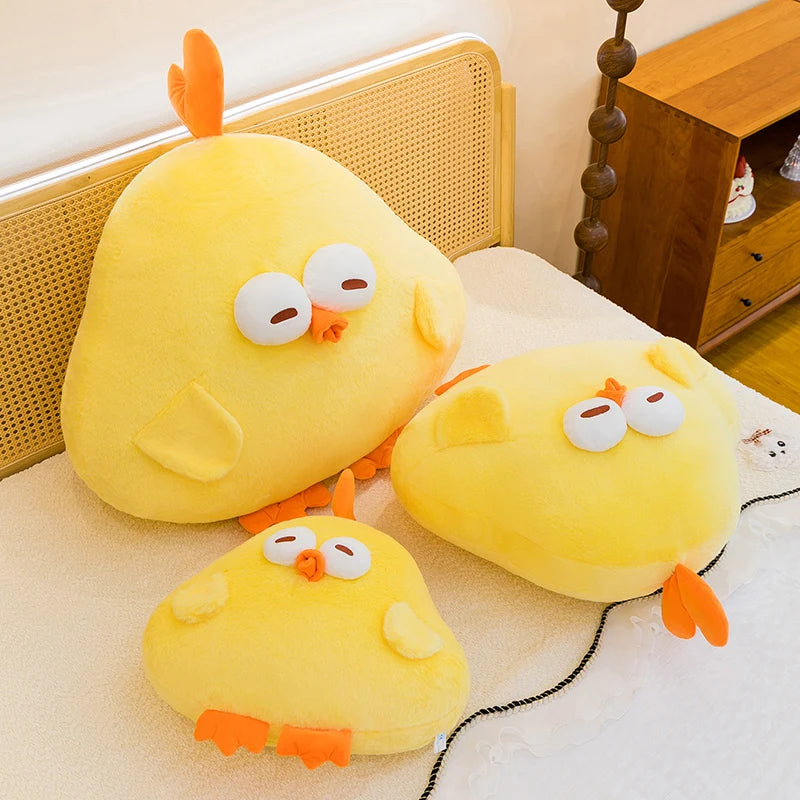 Cute Yellow Chicken Plush Toy Soft Cartoon Pillow
