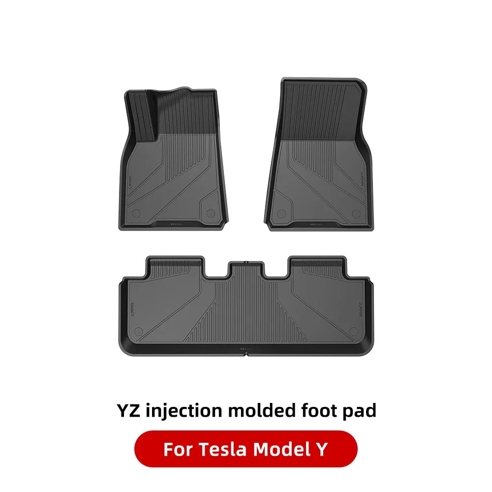 TPE Full Coverage Floor Mats for Tesla Model 3 and Model Y 2021 2024 All Weather Non Slip Protection