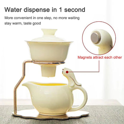 Tea Set Ceramics Tea Cup Set Magnetic Induction Brewing Infuser Teapot Classical Kung Fu Tea Set Office Fine Gift