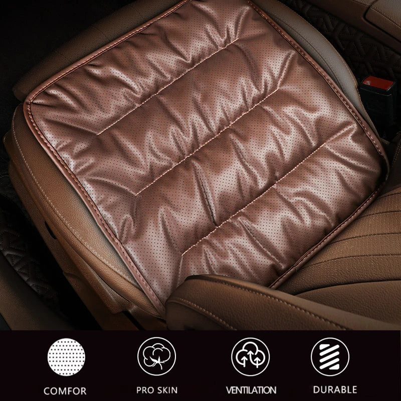 Nappa Leather Breathable Car Seat Cushion Soft Universal Anti Slip Auto Seat Protector Pads Car Seat Covers Interior Accessoires