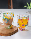 1/2/4PCS Double Wall Clear Glass Coffee Mugs Double Insulated Glass Cup For Hot Cold Beverages Cappuccino Espresso Cup