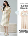 Women’s Cotton Nightgown – Korean Style Cute Print, Summer Short Sleeve Sleepwear Dress
