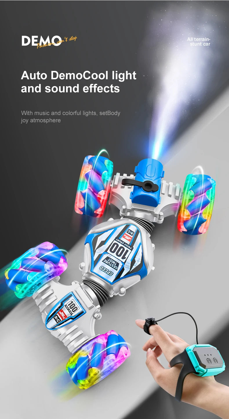 1 to 20 Scale Gesture Sensor 4WD Rotating Stunt Drift Remote Control Car